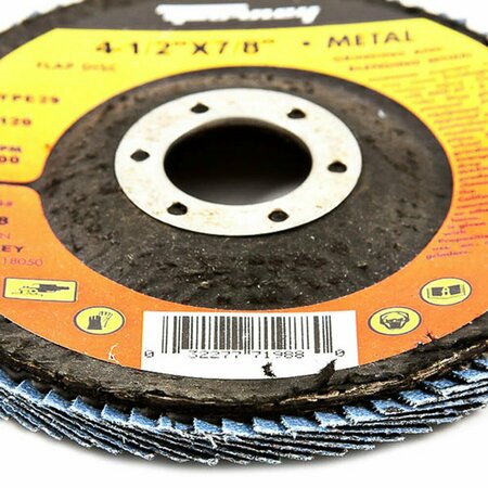 Forney Flap Disc, Type 29, 4-1/2 in x 7/8 in, ZA120 71988